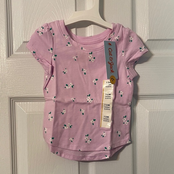 Cat & Jack Other - Cat & Jack Lavender Floral Short Sleeve Tee Size 12 months NWT